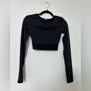 Lululemon Black Long Sleeve Crop Top